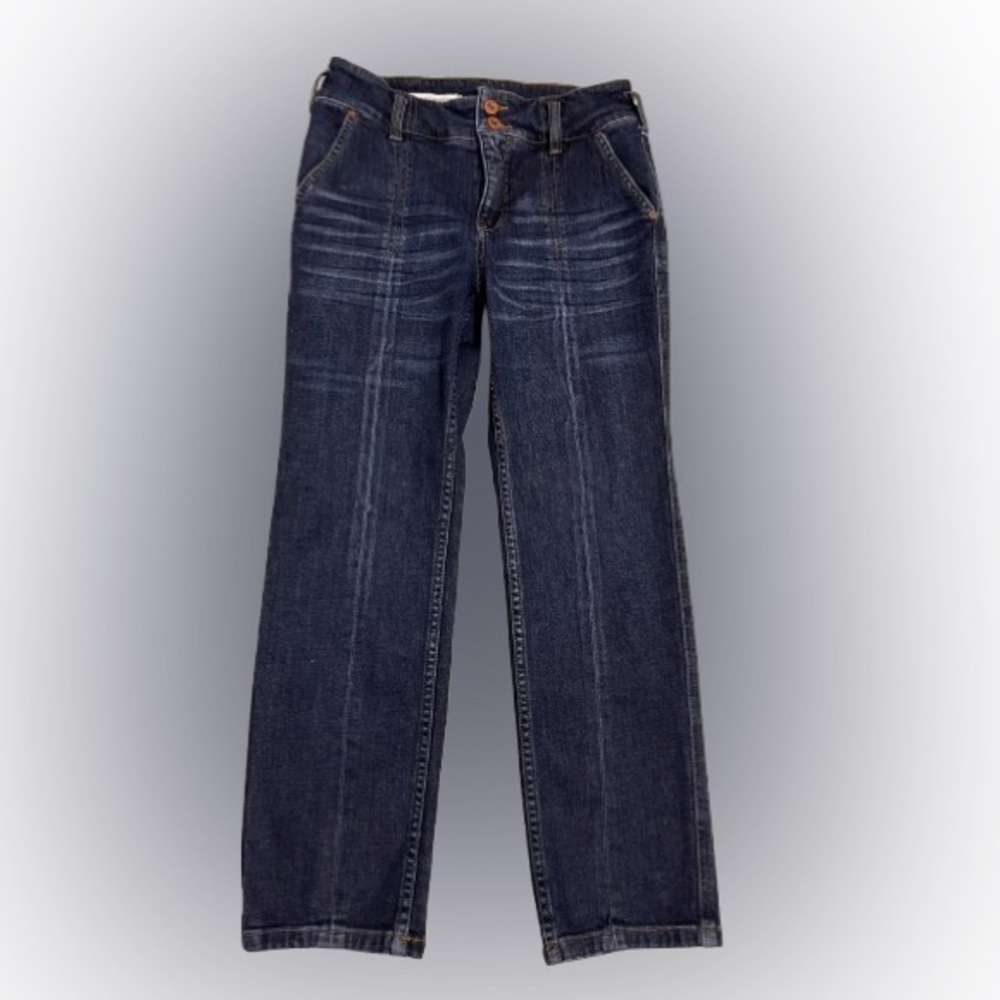 Pilcro and the Letterpress The Annie Dark Wash Jeans Sz 26 Exposed Seams Detail